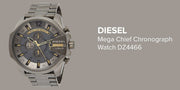  Shop Authentic Diesel Mega Chief Chronograph Grey Dial Grey Steel Strap Watch For Men - DZ4466 - Luxxuri
