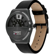  Shop Authentic Tommy Hilfiger Monogram Pop Quartz Black Dial Black Leather Strap Watch For Men - 1791773 - Luxxuri