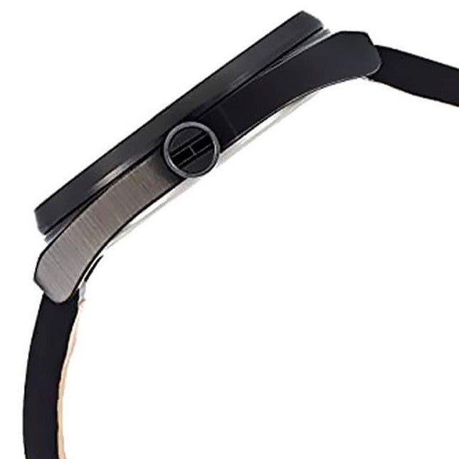  Shop Authentic Tommy Hilfiger Monogram Pop Quartz Black Dial Black Leather Strap Watch For Men - 1791773 - Luxxuri