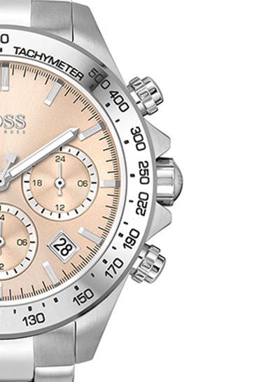  Shop Authentic Hugo Boss Novia Pink Dial Silver Steel Strap Watch for Women - 1502615 - Luxxuri