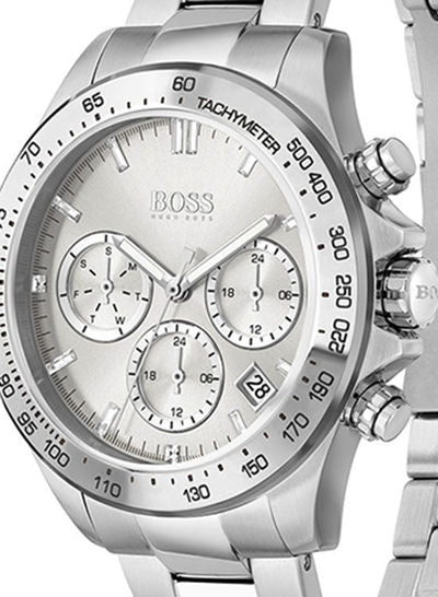  Shop Authentic Hugo Boss Novia Chronograph Silver Dial Silver Steel Strap Watch for Women - 1502616 - Luxxuri