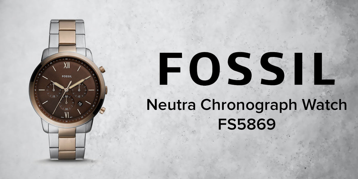 Shop Authentic Fossil Neutra Chronograph Brown Dial Two Tone Steel Strap Watch for Men - FS5869 - Luxxuri