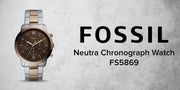  Shop Authentic Fossil Neutra Chronograph Brown Dial Two Tone Steel Strap Watch for Men - FS5869 - Luxxuri