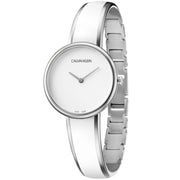  Shop Authentic Calvin Klein Seduce White Dial Two Tone Steel Strap Watch for Women - K4E2N116 - Luxxuri