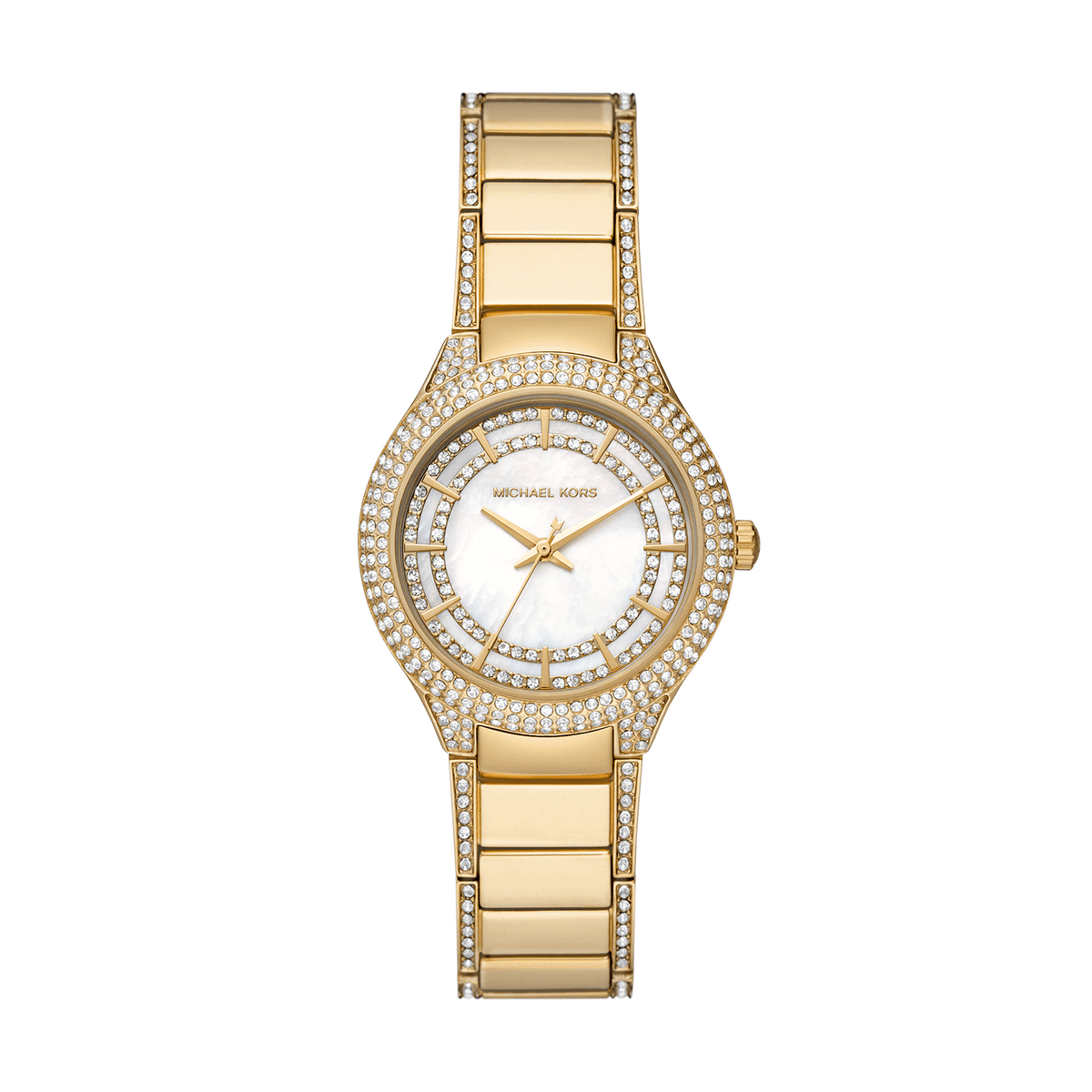  Shop Authentic Michael Kors Sylvia Mother Of Pearl Dial Gold Steel Strap Watch For Women - MK4655 - Luxxuri