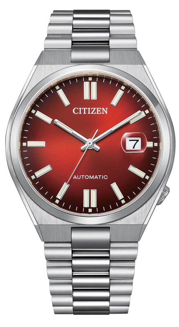  Shop Authentic Citizen Tsuyosa Automatic Red Dial Silver Steel Strap Watch For Men - NJ0150-56W - Luxxuri