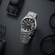  Shop Authentic Citizen Tsuyosa Automatic Black Dial Silver Steel Strap Watch For Men - NJ0150-56E - Luxxuri