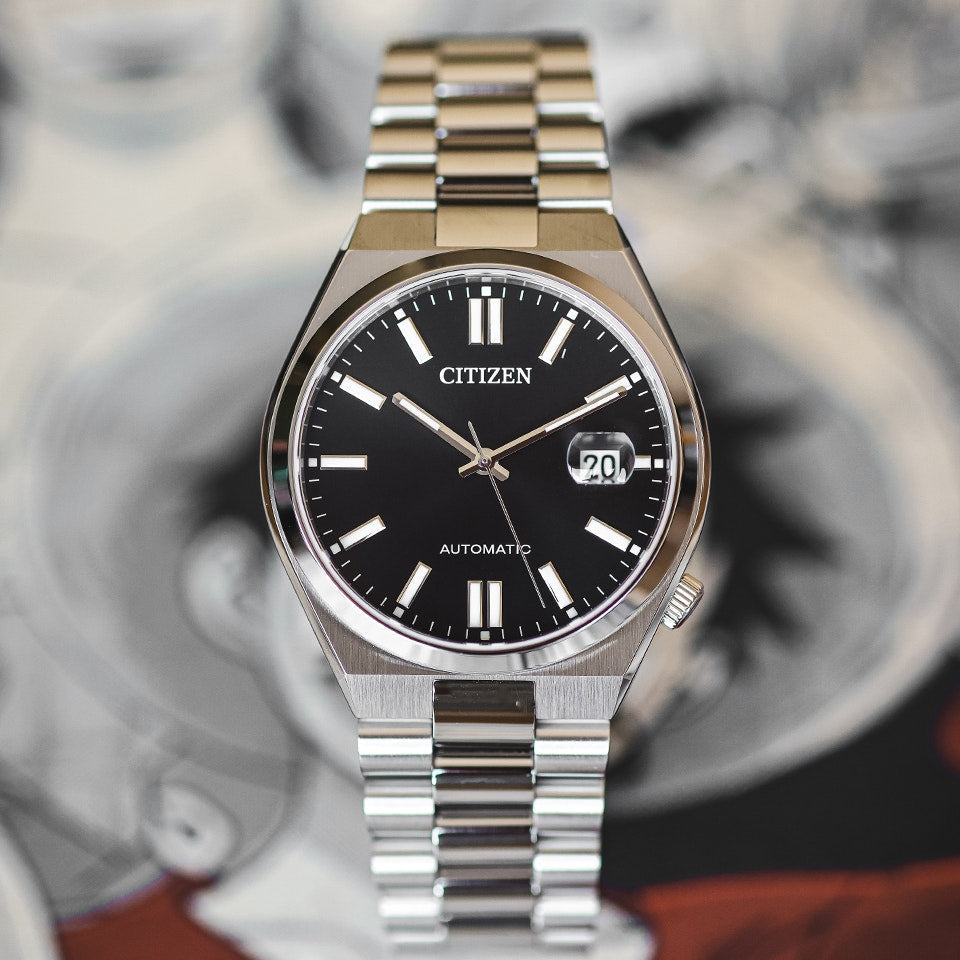 Shop Authentic Citizen Tsuyosa Automatic Black Dial Silver Steel Strap Watch For Men - NJ0150-81E - Luxxuri