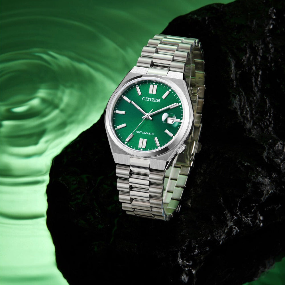  Shop Authentic Citizen Tsuyosa Automatic Green Dial Silver Steel Strap Watch For Men - NJ0150-81X - Luxxuri