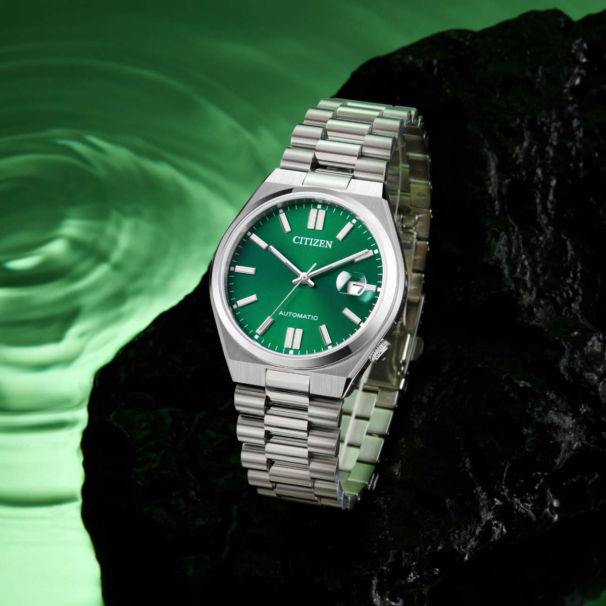  Shop Authentic Citizen Tsuyosa Automatic Green Dial Silver Steel Strap Watch For Men - NJ0150-81X - Luxxuri