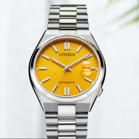  Shop Authentic Citizen Tsuyosa Automatic Yellow Dial Silver Steel Strap Watch for Men - NJ0150-81Z - Luxxuri