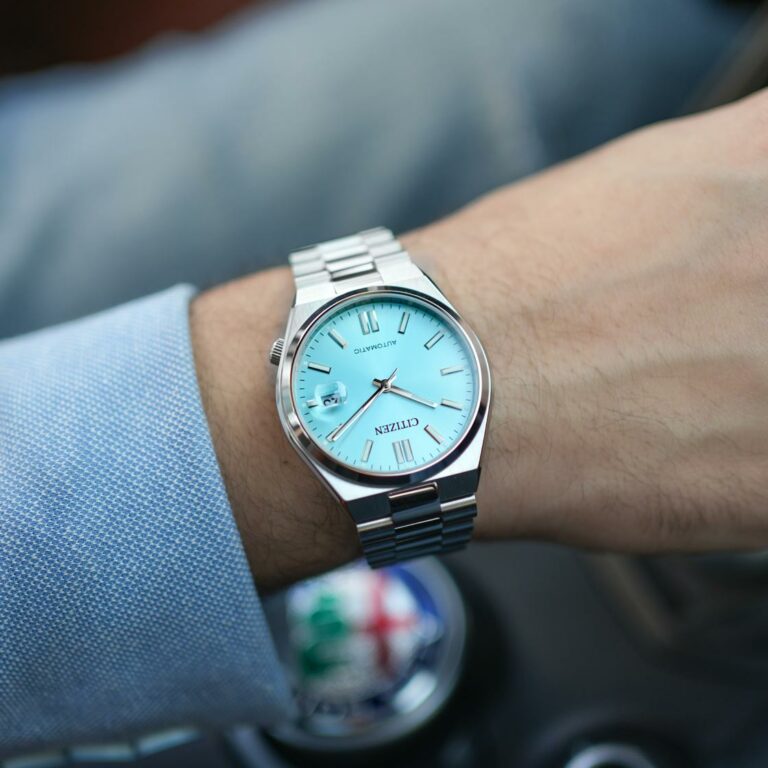  Shop Authentic Citizen Tsuyosa Automatic Turquoise Dial Silver Steel Strap Watch For Men - NJ0151-88M - Luxxuri