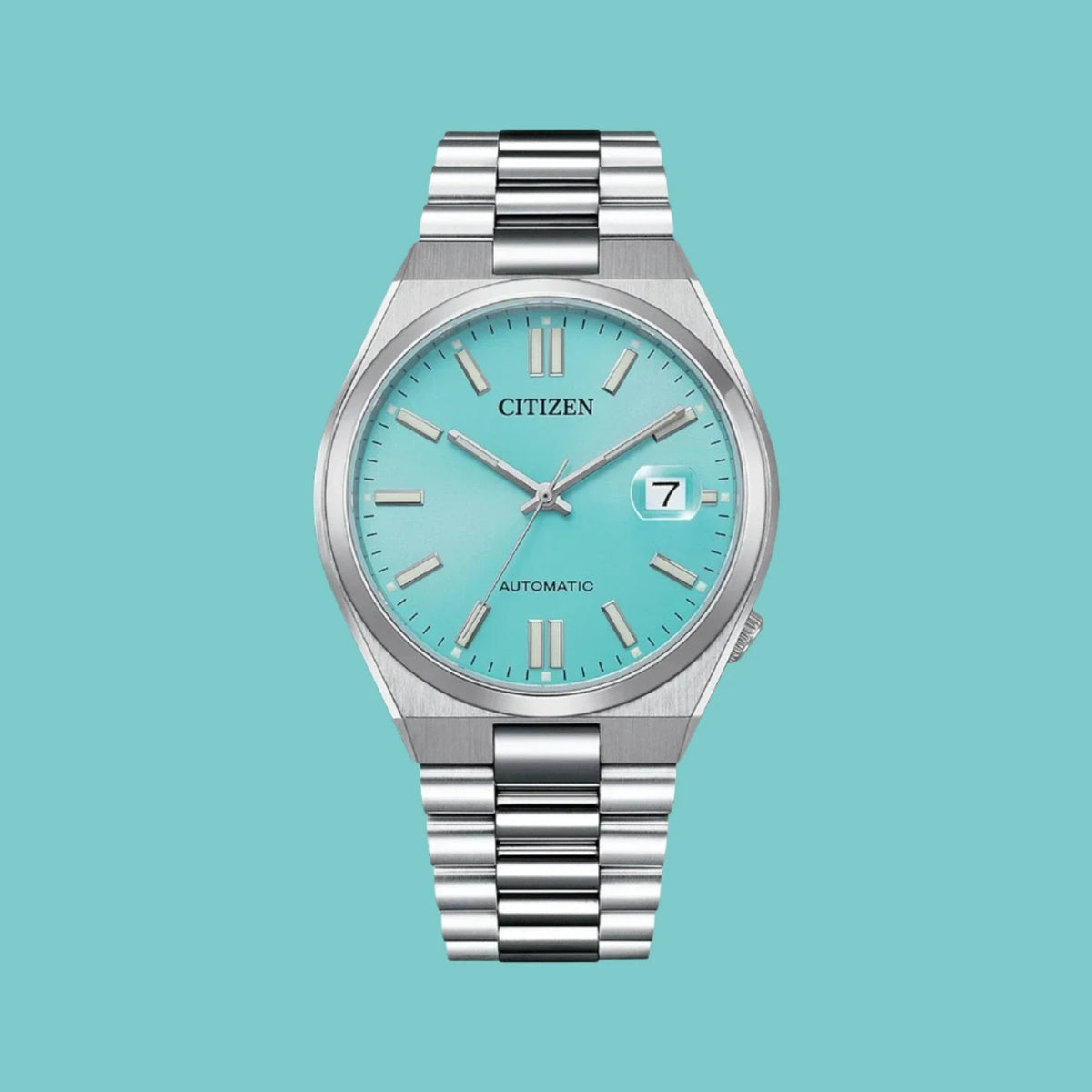  Shop Authentic Citizen Tsuyosa Automatic Turquoise Dial Silver Steel Strap Watch For Men - NJ0151-88M - Luxxuri