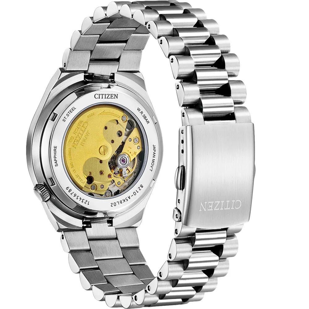  Shop Authentic Citizen Tsuyosa Automatic Oatmeal White Dial Silver Steel Strap Watch For Men - NJ0151-88W - Luxxuri