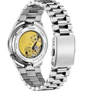  Shop Authentic Citizen Tsuyosa Automatic Oatmeal White Dial Silver Steel Strap Watch For Men - NJ0151-88W - Luxxuri