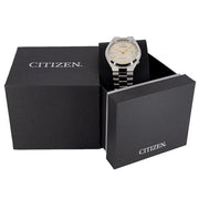  Shop Authentic Citizen Tsuyosa Automatic Oatmeal White Dial Silver Steel Strap Watch For Men - NJ0151-88W - Luxxuri