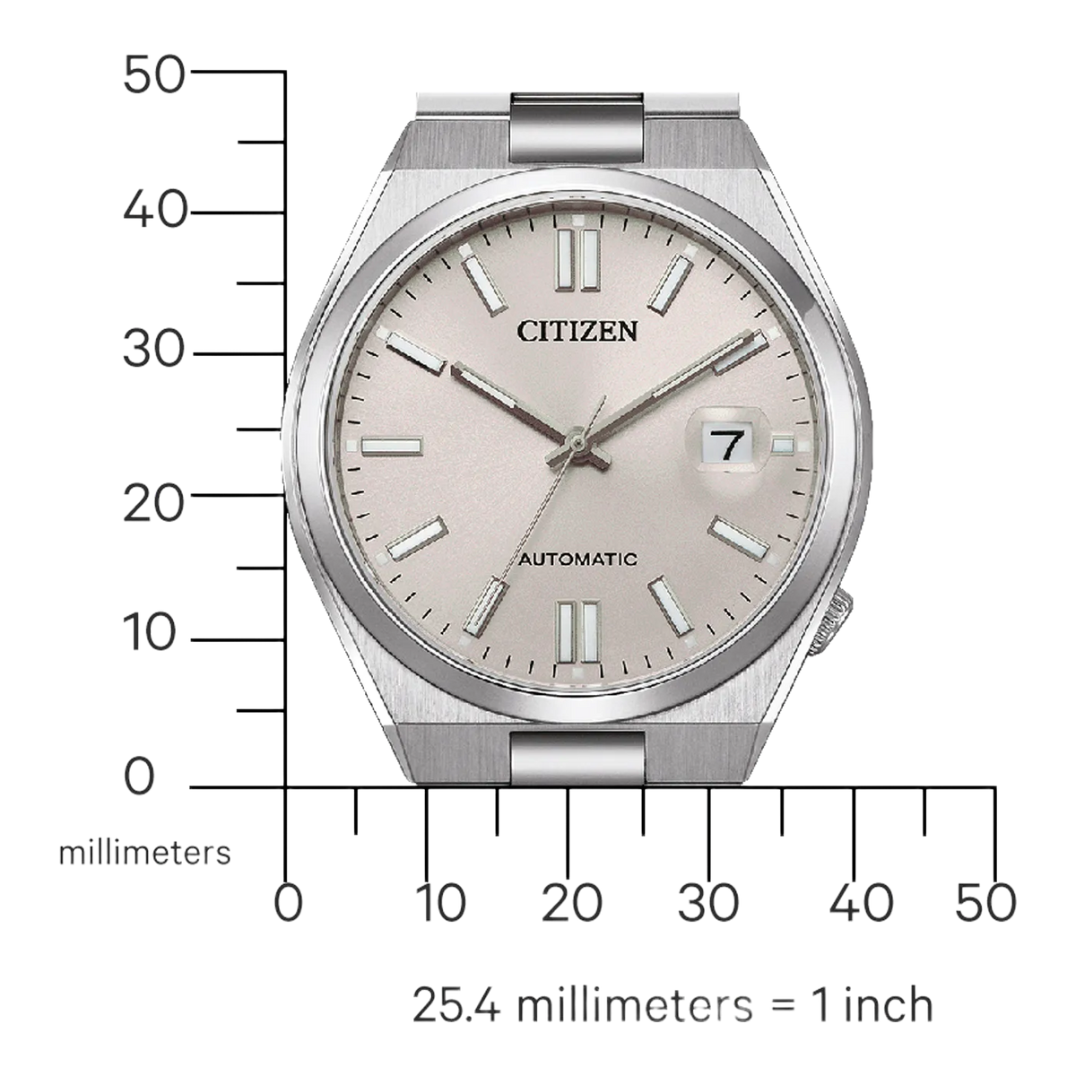  Shop Authentic Citizen Tsuyosa Automatic Oatmeal White Dial Silver Steel Strap Watch For Men - NJ0151-88W - Luxxuri