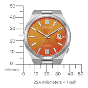  Shop Authentic Citizen Tsuyosa Automatic Orange Dial Silver Steel Strap Watch For Men - NJ0151-88Z - Luxxuri