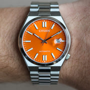  Shop Authentic Citizen Tsuyosa Automatic Orange Dial Silver Steel Strap Watch For Men - NJ0151-88Z - Luxxuri