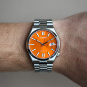  Shop Authentic Citizen Tsuyosa Automatic Orange Dial Silver Steel Strap Watch For Men - NJ0151-88Z - Luxxuri