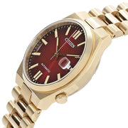  Shop Authentic Citizen Tsuyosa Automatic Red Dial Gold Steel Strap Watch For Men - NJ0153-82X - Luxxuri