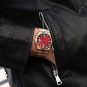  Shop Authentic Citizen Tsuyosa Automatic Red Dial Gold Steel Strap Watch For Men - NJ0153-82X - Luxxuri