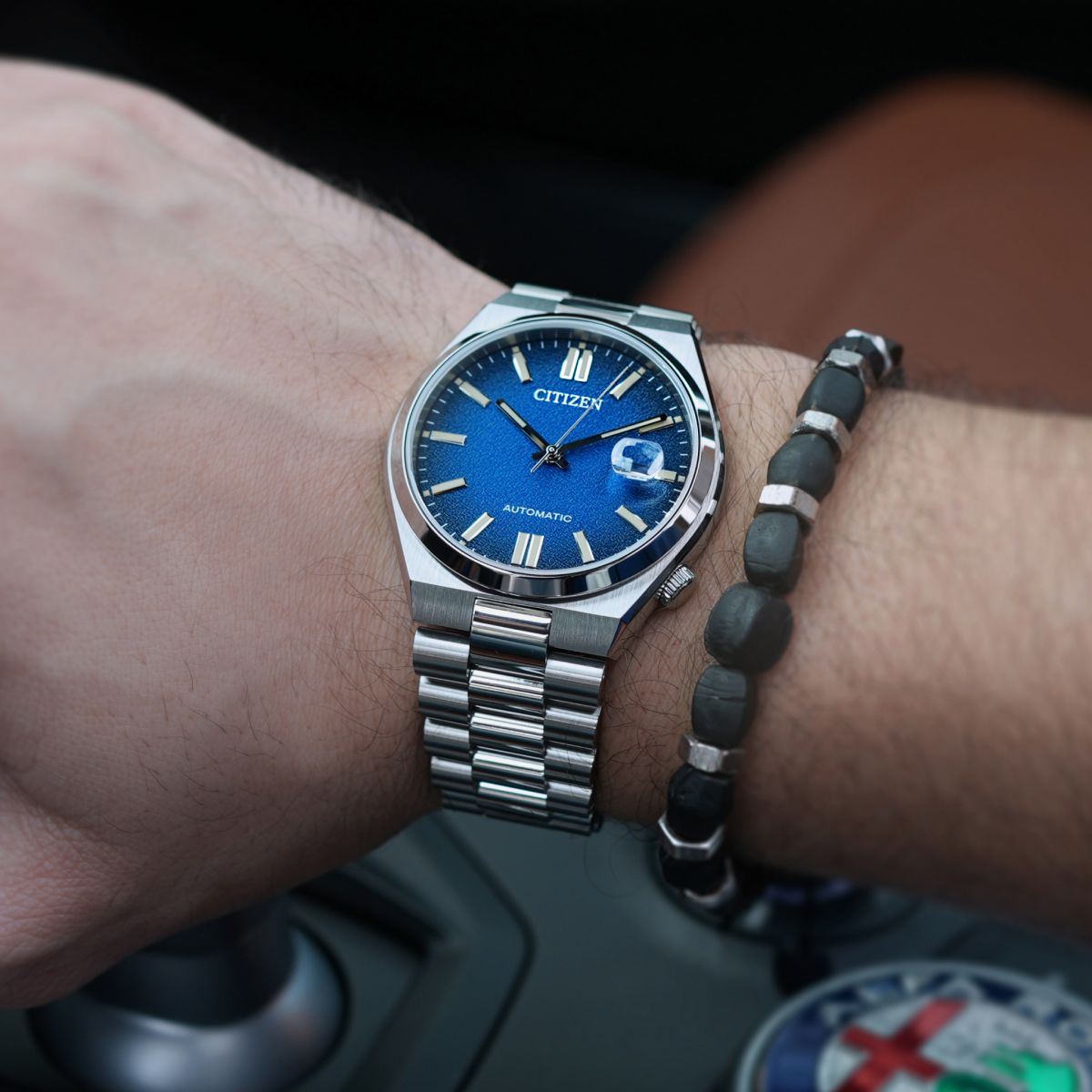  Shop Authentic Citizen x Pantone Automatic Blue Dial Silver Steel Strap Watch For Men - NJ0158-89L - Luxxuri