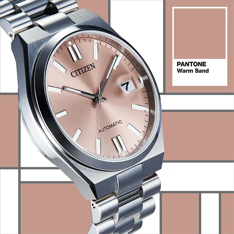  Shop Authentic Citizen x Pantone Automatic Warm Sand Dial Silver Steel Strap Watch For Men - NJ0158-89Y - Luxxuri
