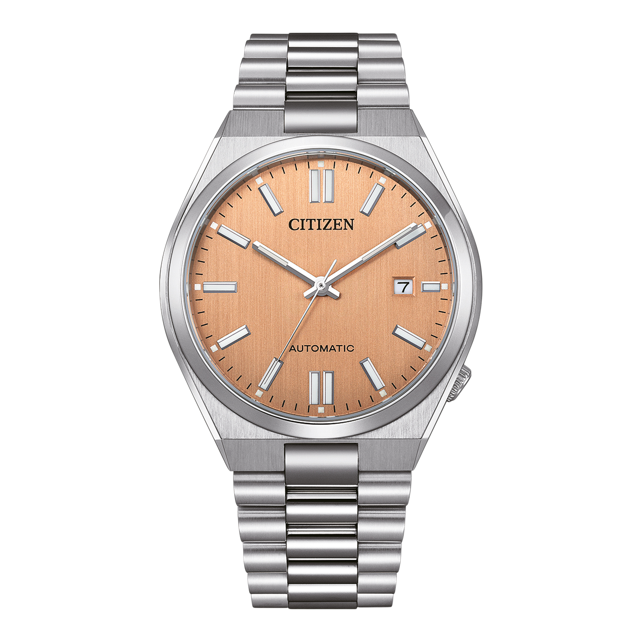  Shop Authentic Citizen Tsuyosa Automatic Salmon Orange Dial Silver Steel Strap Watch For Men - NJ0159-86Z - Luxxuri