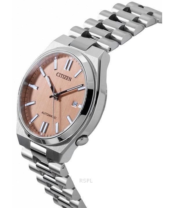  Shop Authentic Citizen Tsuyosa Automatic Salmon Orange Dial Silver Steel Strap Watch For Men - NJ0159-86Z - Luxxuri
