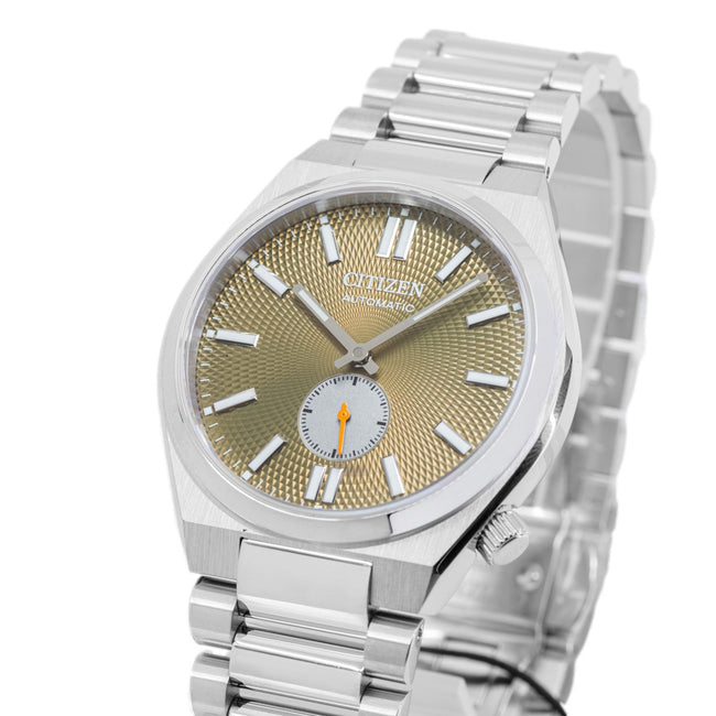  Shop Authentic Citizen Tsuyosa Automatic Titanium Yellow Dial Silver Steel Strap Watch For Men - NK5010-51X - Luxxuri