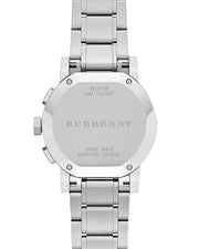  Shop Authentic Burberry City Chronograph White Dial Silver Steel Strap Watch For Women - BU9700 - Luxxuri