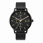 Shop Authentic Armani Exchange Cayde Chronograph Black Dial Black Mesh Strap Watch For Men - AX2716 - Luxxuri
