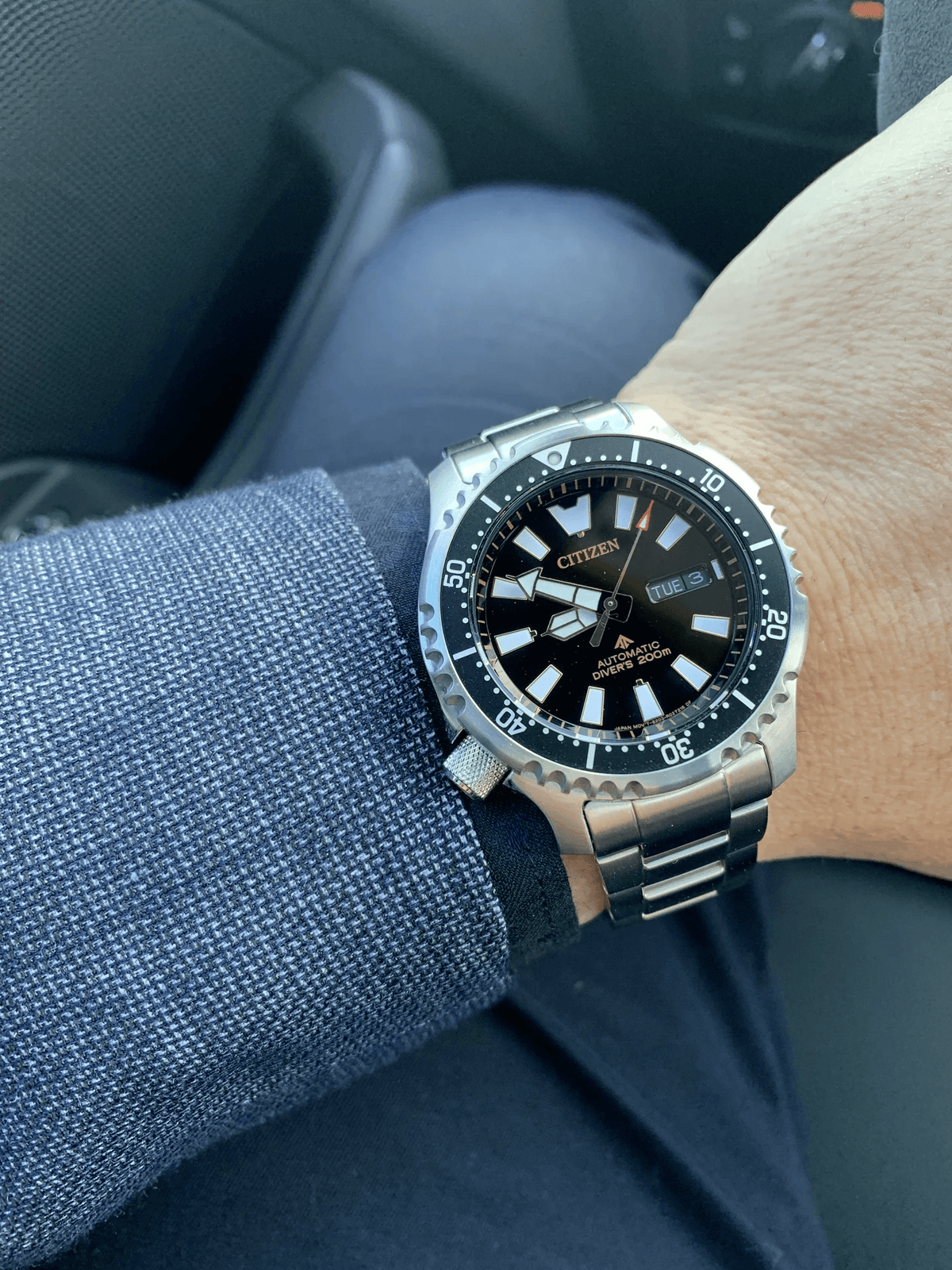  Shop Authentic Citizen Promaster 200M Diver Fugu Asian Limited Edition Black Dial Silver Steel Strap Watch For Men - NY0090-86E - Luxxuri