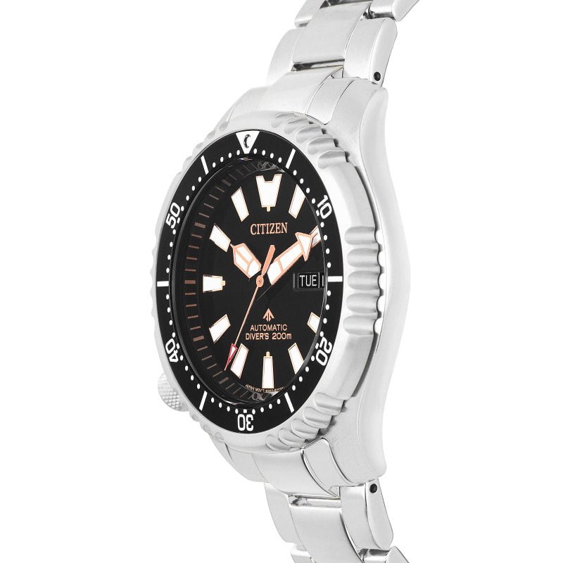  Shop Authentic Citizen Promaster 200M Diver Fugu Asian Limited Edition Black Dial Silver Steel Strap Watch For Men - NY0090-86E - Luxxuri