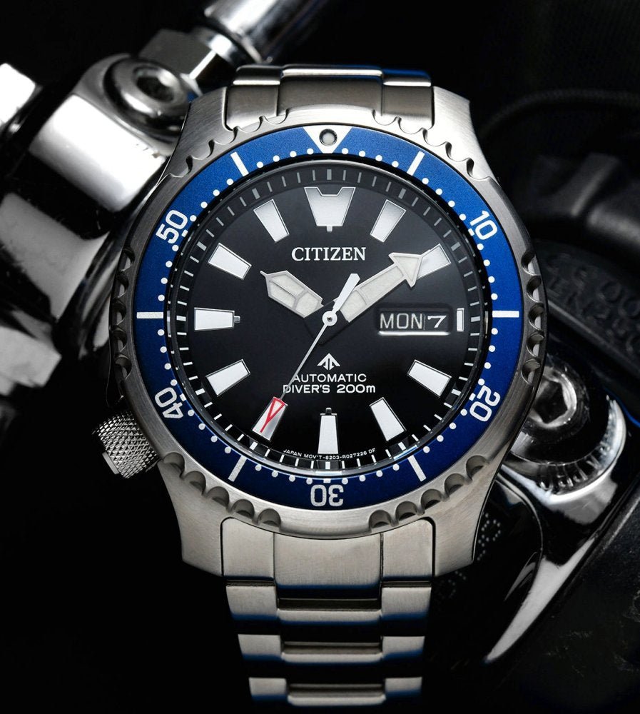  Shop Authentic Citizen Promaster Fugu Limited Edition Diver's 200m Automatic Black Dial Silver Steel Strap Watch For Men - NY0098-84E - Luxxuri