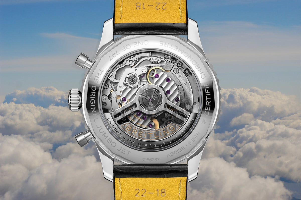  Shop Authentic Breitling Navitimer B01 Chronograph 43 Boeing 747 White Dial Black Leather Strap Watch for Men - AB01383B1G1P1 - Luxxuri