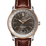 Shop Authentic Breitling Navitimer Automatic 41 Grey Dial Brown Leather Strap Watch for Men - U17326121M1P1 - Luxxuri