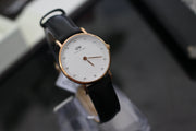  Shop Authentic Daniel Wellington Classy Sheffield White Dial Black Leather Strap Watch For Women - DW00100060 - Luxxuri