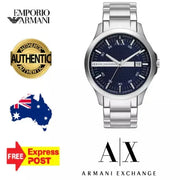  Shop Authentic Armani Exchange Hampton Chronograph Blue Dial Silver Steel Strap Watch For Men - AX2132 - Luxxuri