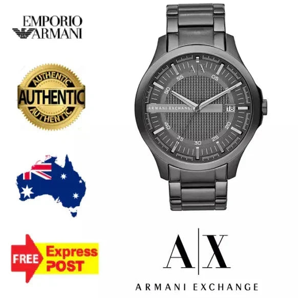  Shop Authentic Armani Exchange Hampton Chronograph Grey Dial Grey Steel Strap Watch For Men - AX2135 - Luxxuri