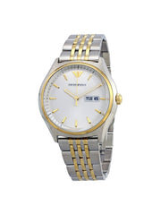  Shop Authentic Emporio Armani Cream Dial Two Tone Steel Strap Watch For Men - AR11034 - Luxxuri