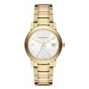  Shop Authentic Burberry The City Silver Dial Gold Steel Strap Unisex Watch - BU9003 - Luxxuri