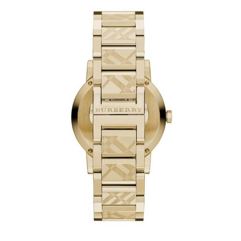  Shop Authentic Burberry The City Gold Dial Gold Steel Strap Watch for Men - BU9038 - Luxxuri