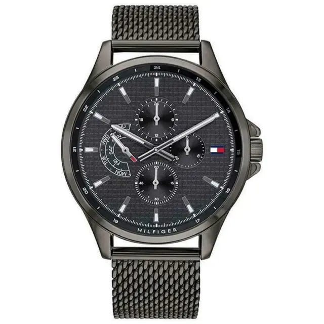  Shop Authentic Tommy Hilfiger Shawn Chronograph Quartz Grey Dial Grey Mesh Bracelet Watch for Men - 1791613 - Luxxuri