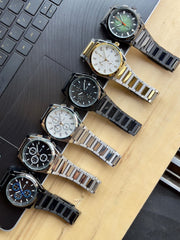  Shop Authentic Fossil Everett Chronograph Black Dial Black Steel Strap Watch for Men - FS5797 - Luxxuri