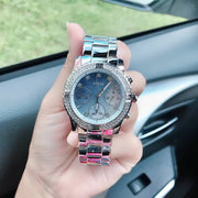  Shop Authentic Guess Confetti Diamonds Blue Dial Silver Steel Strap Watch for Women - W0774L6 - Luxxuri