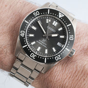  Shop Authentic Seiko Prospex 1965 Modern Re Interpretation Automatic Black Dial Silver Steel Strap Watch For Men - SPB143J1 - Luxxuri