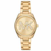 Shop Authentic Michael Kors Janelle Quartz Gold Dial Gold Steel Strap Watch For Women - MK7381 - Luxxuri