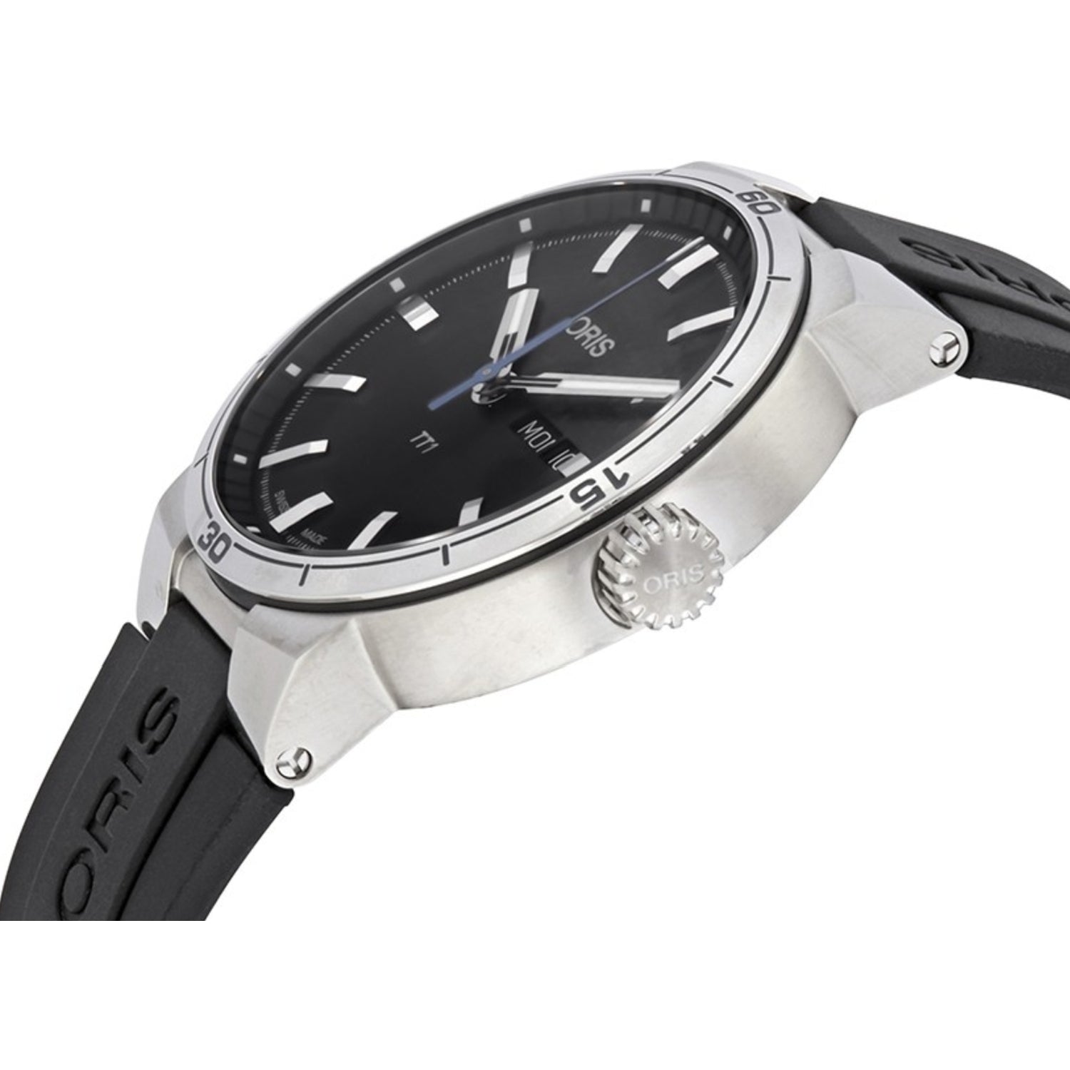  Shop Authentic Oris TT1 Day Date Black Dial Black Rubber Strap Watch for Men - 0173577524154-0742406FC - Luxxuri